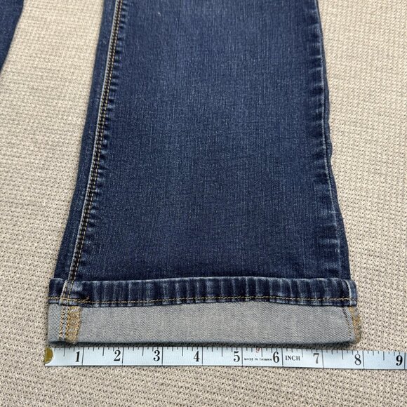 Maurices Womens Blue Denim Curvy Jeans Rolled Cuffs Mid Rise Size 5/6 Reg - Picture 11 of 12